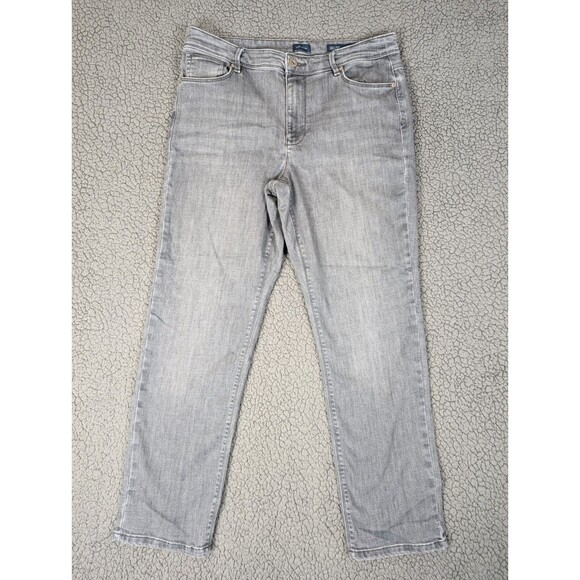J. Jill Denim - J. Jill Egypt Jeans 12P Denim High Rise Straight Leg Straight Pockets Charcoal
